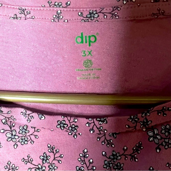 Womens Long Sleeve Dark Rose Color Floral Pattern 3XL - Picture 4 of 4